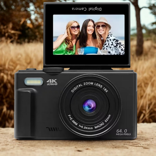 4K Digital Camera for Photography & 18X Digital Zoom 64MP Camera