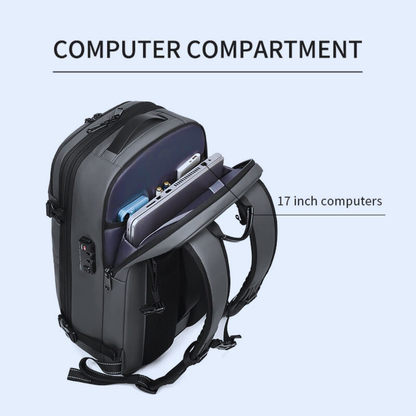 Men Travel Backpack Vacuum Compression 17 inch Laptop