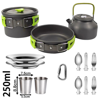 Camping Cookware Lightweight 2-3P Outdoor Set