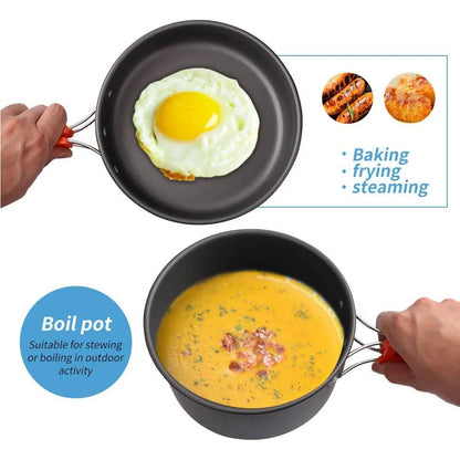 Camping Cookware Lightweight 2-3P Outdoor Set