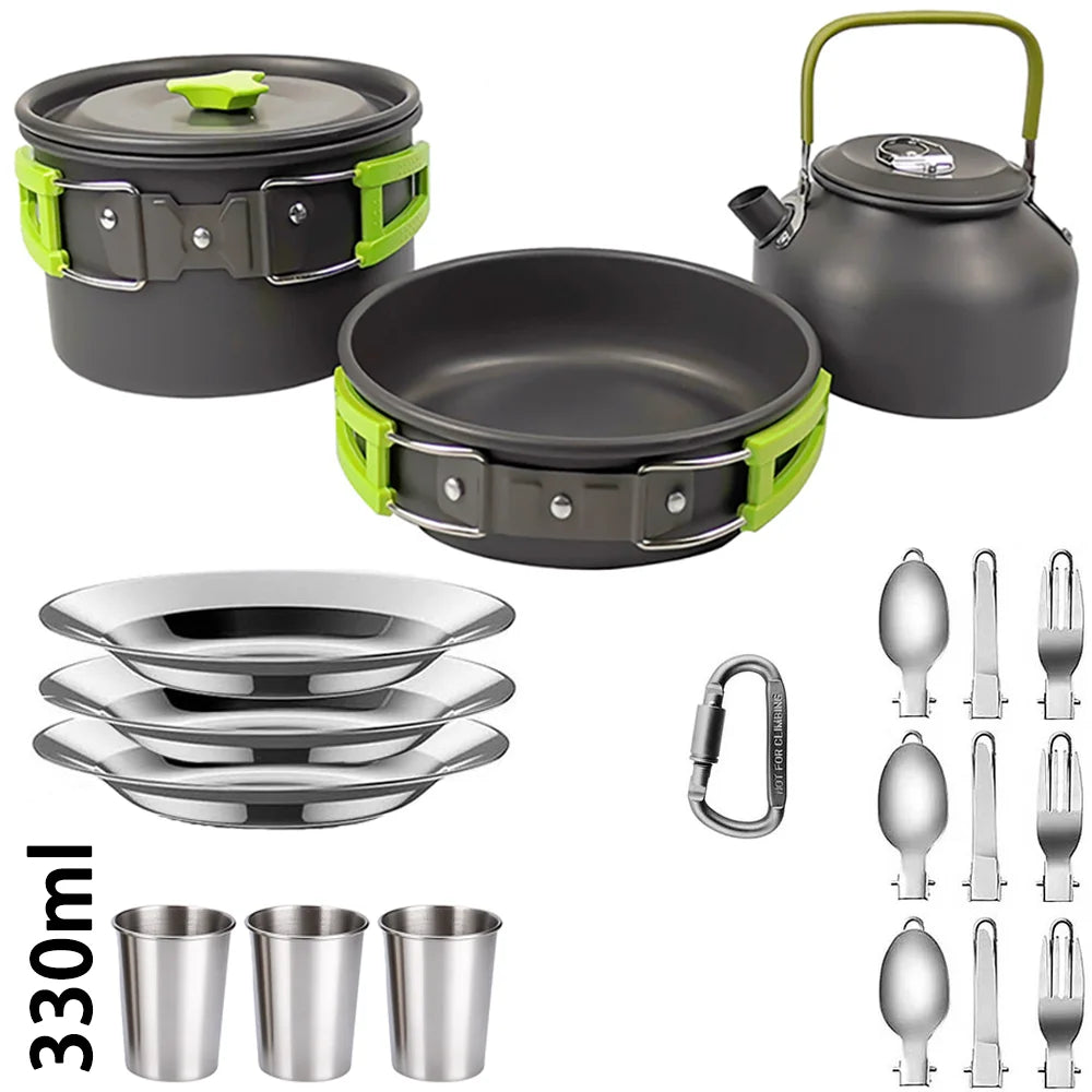 Camping Cookware Lightweight 2-3P Outdoor Set