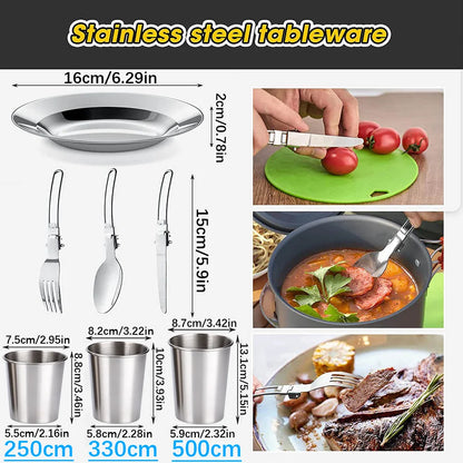 Camping Cookware Lightweight 2-3P Outdoor Set