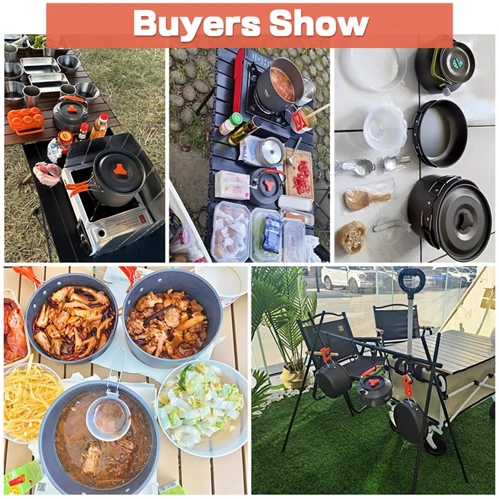 Camping Cookware Lightweight 2-3P Outdoor Set