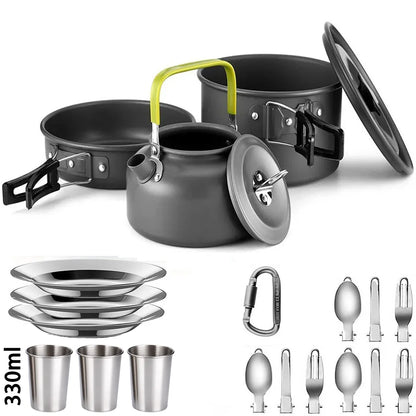 Camping Cookware Lightweight 2-3P Outdoor Set