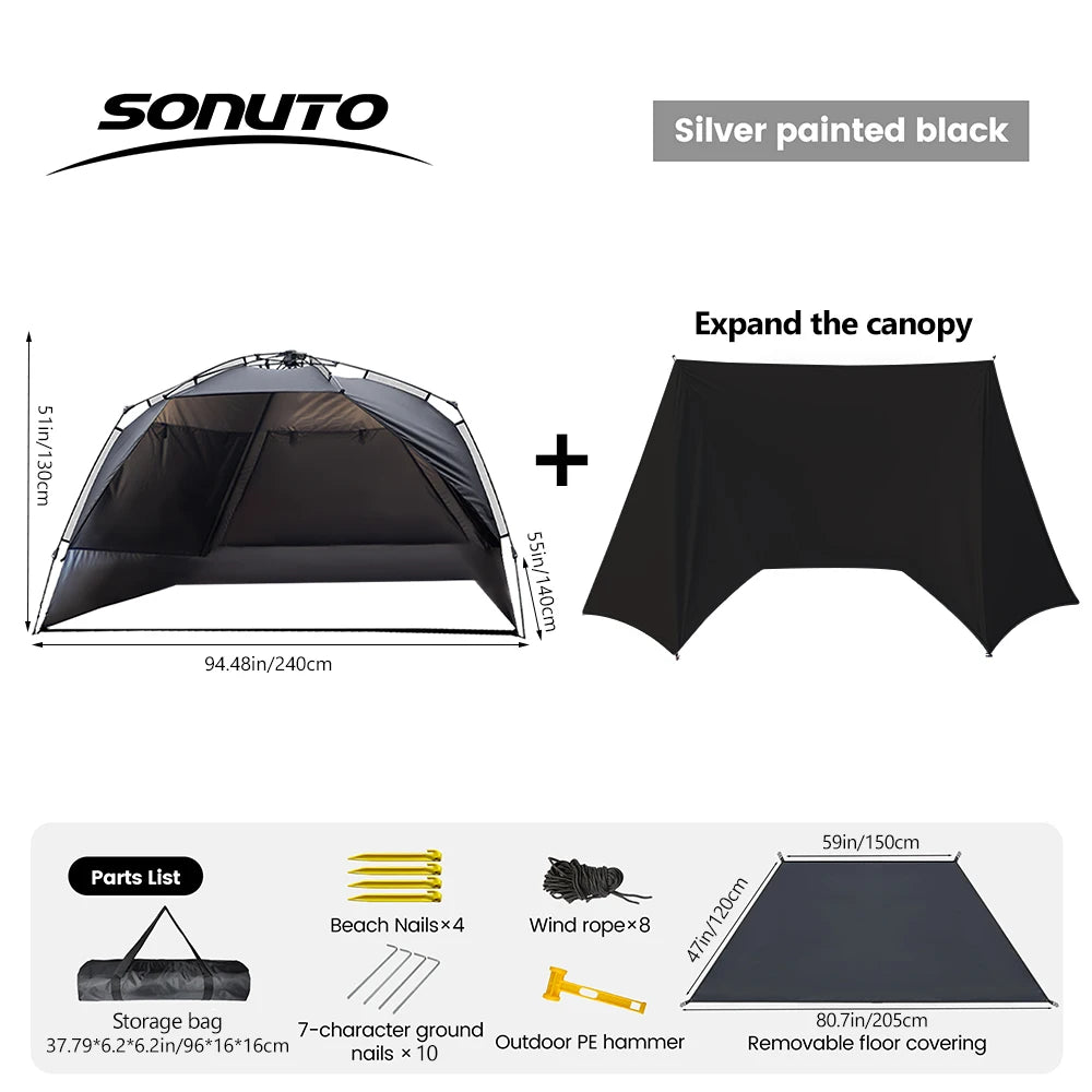 Outdoor 3-4P One-Touch Camping Tent