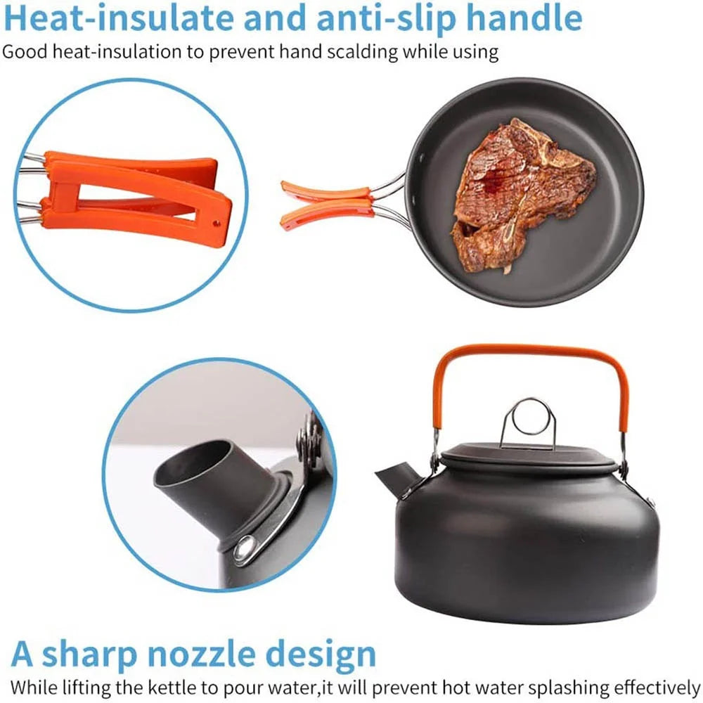 Camping Cookware Lightweight 2-3P Outdoor Set