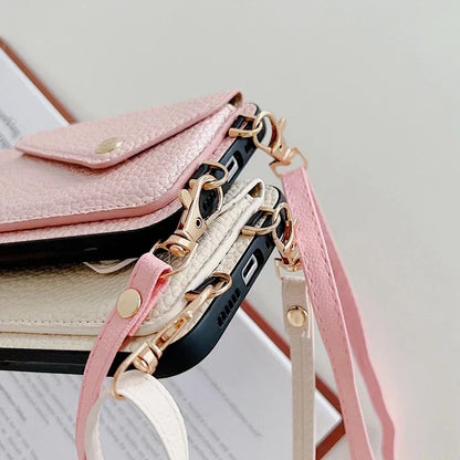 Crossbody Strap Lanyard Leather IPhone Case