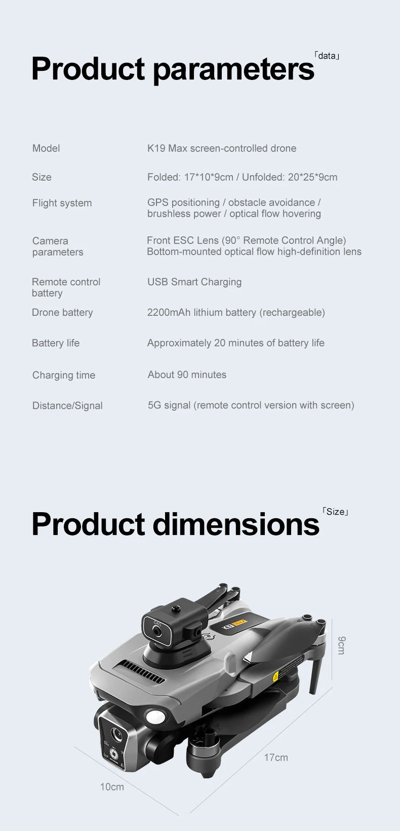 Easy to Fly K19 MAX Remote Control Drone