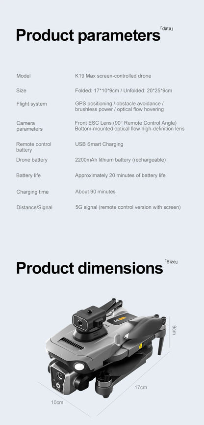 Easy to Fly K19 MAX Remote Control Drone