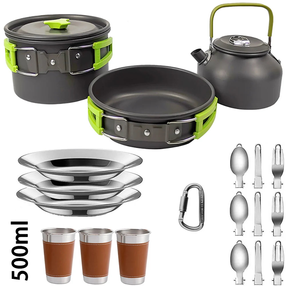 Camping Cookware Lightweight 2-3P Outdoor Set