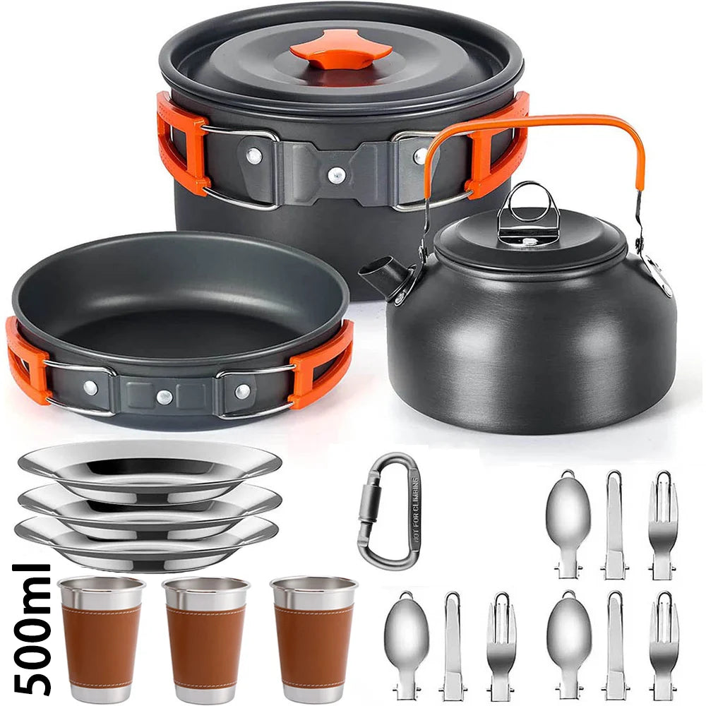 Camping Cookware Lightweight 2-3P Outdoor Set