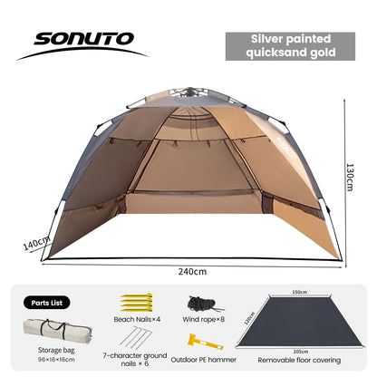 Outdoor 3-4P One-Touch Camping Tent